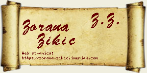 Zorana Žikić vizit kartica